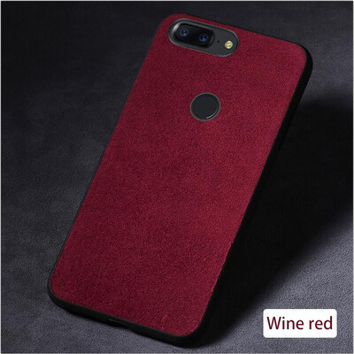 

Genuine Leather Phone Case For Oneplus 5 5T Suede Leather Back Cover