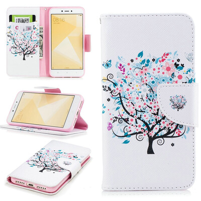 

BEFOSPEY Painting PU LeatherSoft TPU Card Slot Stand Wallet Case For Xiaomi Redmi 4X50"2017