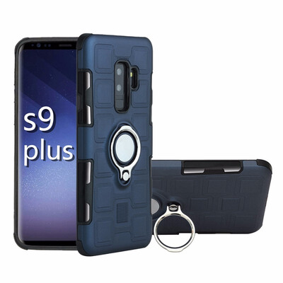 

SHS Phone Case For Samsung Galaxy S9S9 PlusJ5 2017 USJ7 2017 US Luxury Armor Ring Bracket Silicon TPU Lattice texture