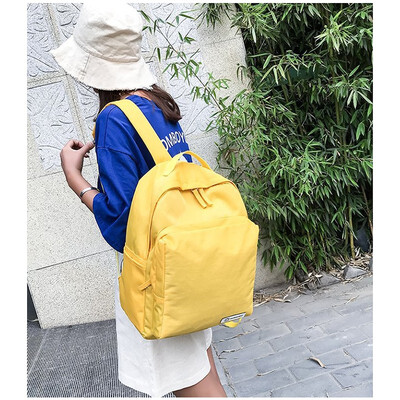 

2018 Japan Fashion Nylon Backpack for Girls Travel Solid Color Multi-functional Academic Student Rucksack Mochila Feminina