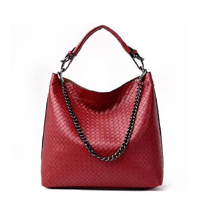 

2018Chain Bucket Women Bag New Fashion PU Leather Women Shoulder Bag Big Luxury Brand Ladies Hand bags Large Tote Bag Sac A Main