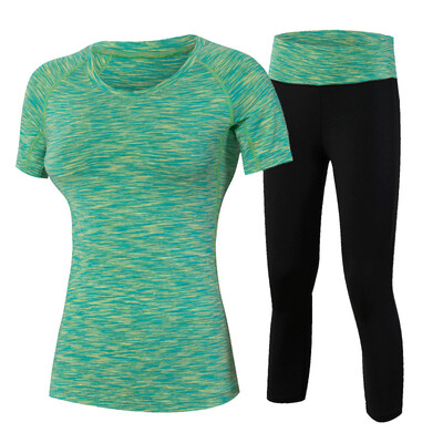 

Yoga Set Workout Running Compression Leggings Tights Costumes WomenS Shirts