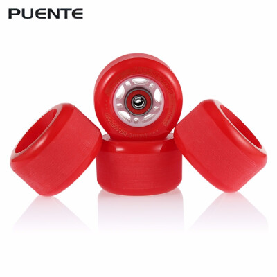 

PUENTE 4PCS Skateboard Truck Shock Resistant Wheels PU wheel hardness is 75 - 85A easy to get off the ground