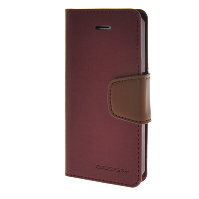 

MOONCASE чехол для iPhone 5G / 5S PU Leather Flip Wallet Card Slot Stand Back Cover Red