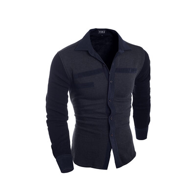 

Zogaa New Men' Shirt Thickened Color Matching
