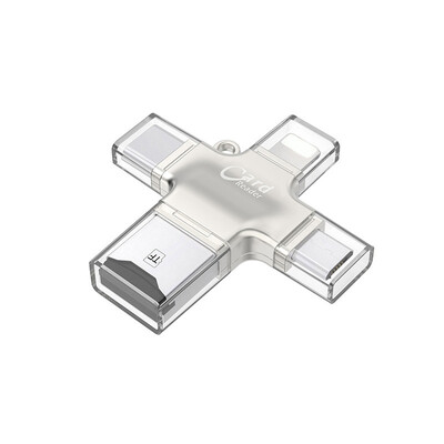 

4 in 1 Type-cLightningMicro USBUSB 20 Memory Card Reader Micro SD Card Reader for Android Ipadiphone 7plus 6s5s OTG reader