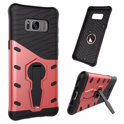 

Goowiiz Phone Case For Samsung Galaxy S8S8 Plus Luxury Armor TPUPC Silicone Hard Bracket Prevent falling