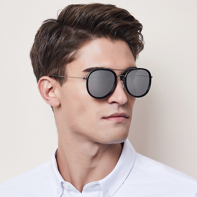 

Blue Bluekiki polarized sunglasses mens fashion color film trend big box sunglasses driver driving mirror male 7034 black frame mercury film