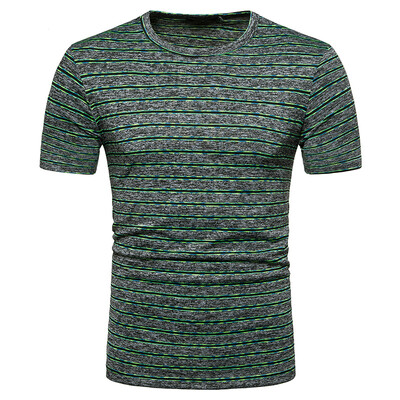 

JCCHENFS 2018 New Short Sleeve Men T-Shirt Fashion Striped O-Neck Streetwear Summer Short Tops Tees Fitness Mens Brand Clothing
