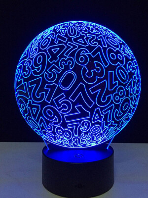 

AINA red blue&purple digital ball night light