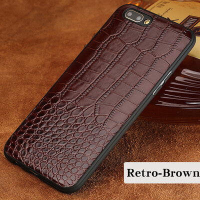 

Genuine Leather Phone Case For iPhone X Case Crocodile Texture All-inclusive Case For 6 6S 7 8 Plus Case