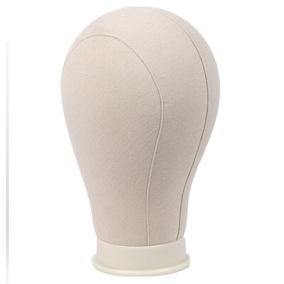 

Dream Like 21"-25"Cork Canvas Block Head Mannequin Head Wig Making Display White