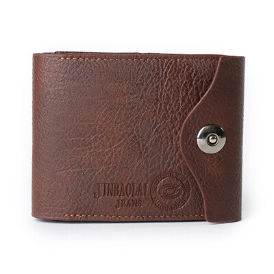 

Fashion Mens 3 Fold Purse Magnetic Buckle Card Bag Short Bags