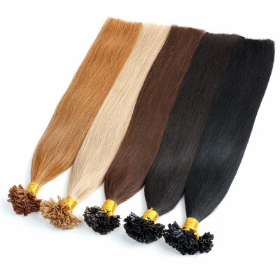 

Bhf Hair Fusion Hair Extensions Human Remy Hair Brown Platinum Blonde Straight Custom Capsule Keratin U-Tip Human Hair Extensions