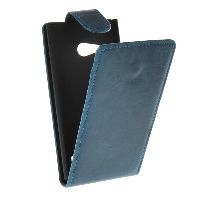

MOONCASE Smooth skin Leather Bottom Flip Pouch Case Cover for Nokia Lumia 730 Blue