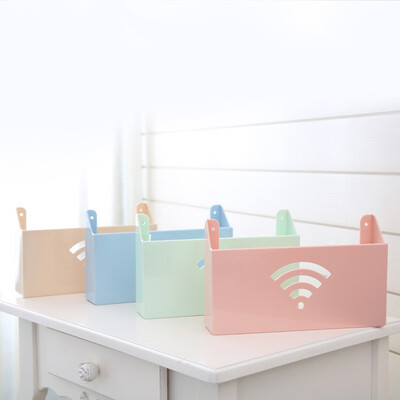 

New wifi broadband router storage box STB Remote Control holder TV Set-top decorative wall shelf storage rack home organizer