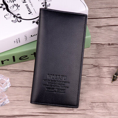 

3 Colors New Large Capacity Men Long Wallet PU Leather Coin Pocket Zipper Big Capacity Clutch Wallet Male Purse