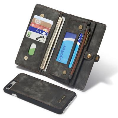 

Iphone 7 Plus8 Plus Luxury Leather Commerce Multi-function Detachable Wallet Card Clip Cover Phone case