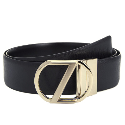 

Ermenegildo Zegna Mens Black Leather Buckle Belt BWINM2 958F NER 105