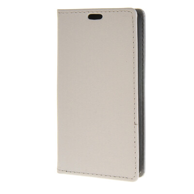 

MOONCASE Premium PU Leather Flip Wallet Card Slot Bracket Back Case Cover for LG  Fino D290N Dual D295 White