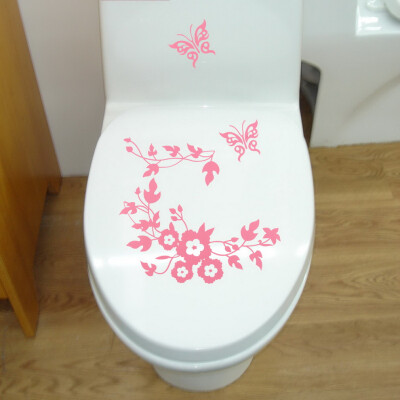 

Butterfly Flower Bathroom Toilet Laptop Wall Decals Sticker Home Decoration