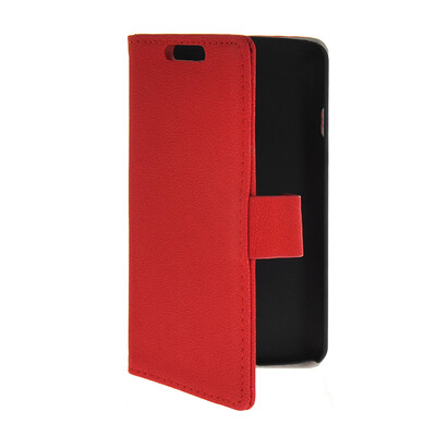 

MOONCASE Slim Leather Side Flip Wallet Card Slot Pouch Stand Shell Back ЧЕХОЛ ДЛЯ LG F70 Red