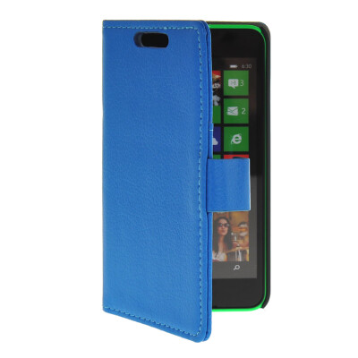 

MOONCASE Slim Leather Flip Wallet Card Pouch with Kickstand Shell Back Case Cover for Nokia Lumia 630 Blue