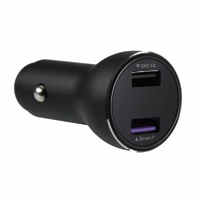 

QK505L Digital display SuperCharge Car Charger Dual USB FCP QC30 Quick Charger Adapter for HUAWEI P10 Plus Mate 910 Pro Honor 8