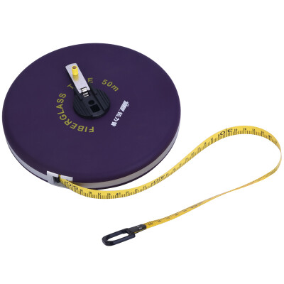 

Tuolipu 50 meters fiber ruler type tape measure tape flexible ruler box ruler shake tape measure road construction engineering measurement tool TU1450