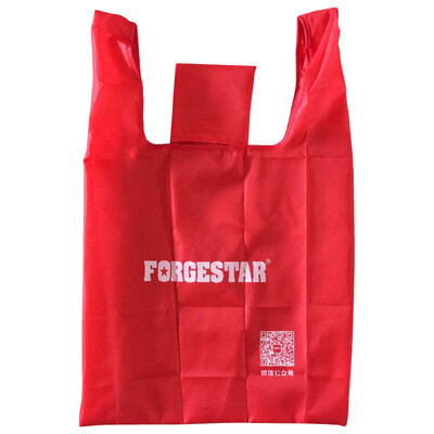 

Forgestar red eco-folding shopping bag giveaway