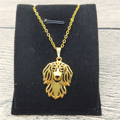 

New Long Haired Dachshund Necklace Trendy Style Long Haired Dachshund Pendant Necklace Women Fashion Pet Dog Jewellery