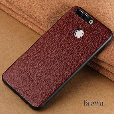 

Genuine Leather Phone Case For Huawei Honor 9 V9 Case Litchi Texture Back Cover For Mate 10 P10 Plus Case