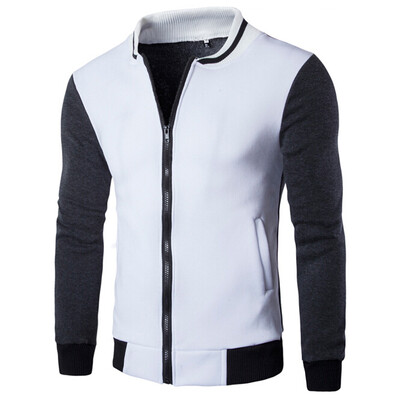 

Zogaa Mens Jacket Casual Stand Collar Splice Fashion