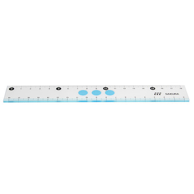 

Cherry Sakura 18CM ruler blue student ruler plastic ruler drawing line straight ruler primary school student stationery series Japanese import