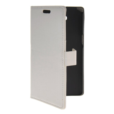 

MOONCASE Slim Leather Side Flip Wallet Card Holder Pouch with Kickstand Shell Back Case Cover for LG G Pro Lite D686 White