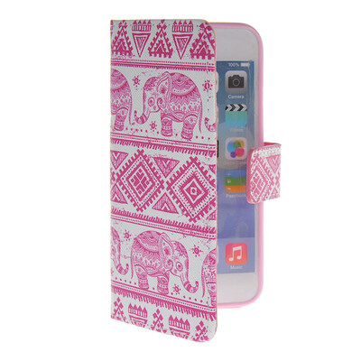 

MOONCASE Pattern Style Leather Side Flip Wallet Card Slot Pouch Stand Shell Back Case Cover For Apple iPhone 6 Plus