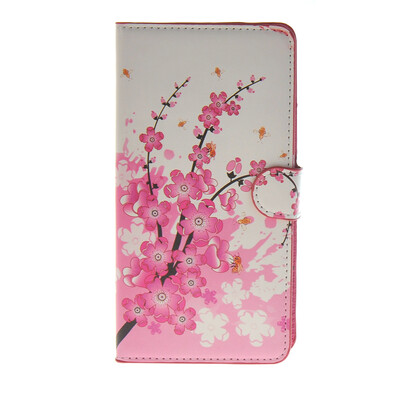 

MOONCASE Plum flower style Leather Side Flip Wallet Card Slot Stand Pouch Case Cover for Samsung Galaxy Mega 2 G750F