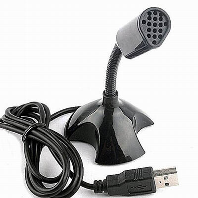 

Huayuan Plug&Play Home Studio Adjustable USB Desktop Microphone Compatible w PC&Mac Black