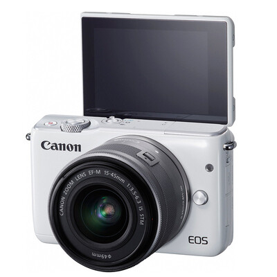 

Canon EOS M10 миниатюрная одиночная электрическая машина белого цвета (EF-M 15-45 мм f / 3,5-6,3 IS STM)