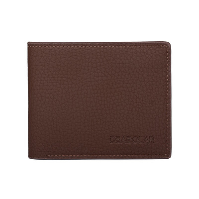 

Fashion PU Leather Cross Vertical Coin Pocket Card Holder Men Wallets