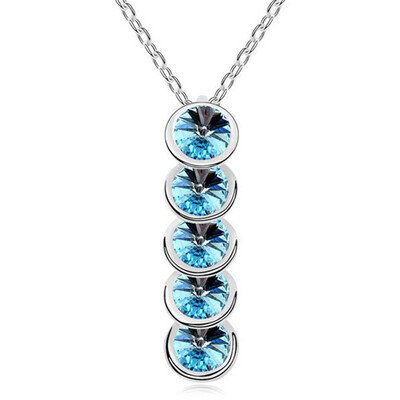 

Elegant Crystals from Swa Elements Necklaces & Pendants High Quality Bridal Engagement Jewelry Christmas Gift Accessories 11324
