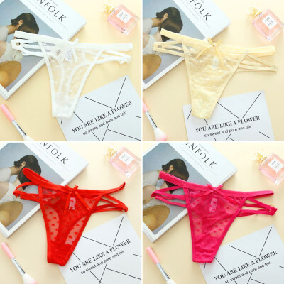 

Sexy Women Hollow G String Thongs Female Transparent Bikini Panties Breathable Lingerie Underwear