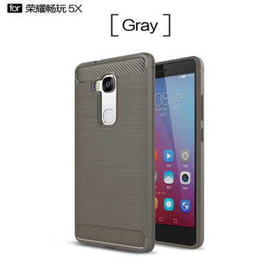 

Goowiiz Phone Case For Huawei Honor Play 5XGR5 Fashion Slim Carbon Fiber TPU Soft Silicone Prevent falling