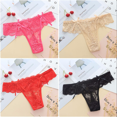 

Lbellagiovanna 4 pack girls ultra-thin lace thong Panties female G-strigs seamless Underwear intimate sexy bragas XXS-M underpant