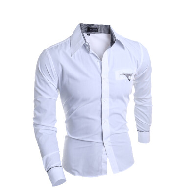 

Zogaa New Men Shirt Simple Fashion Grid