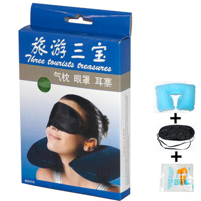 

Anandi Adandyish outdoor travel Sambo shade goggles inflatable travel pillow anti-noise earplugs high-grade flocking fabric encryption goggles