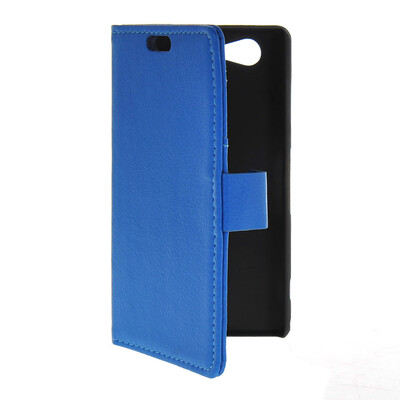 

MOONCASE Slim Leather Flip Wallet Card Pouch with Kickstand Shell Back ЧЕХОЛ ДЛЯ Sony Xperia A2 Blue