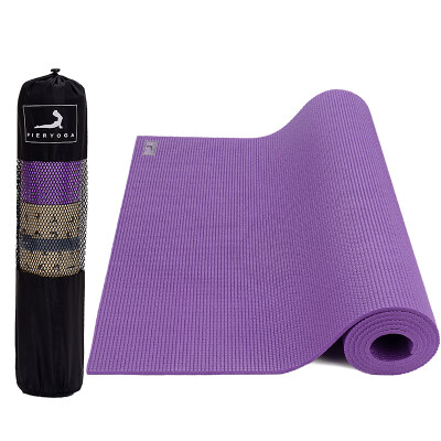 

Pierre Yoga PVC6mm Printed Anti-slip Yoga Mat Rose Saffron comes with a backpack