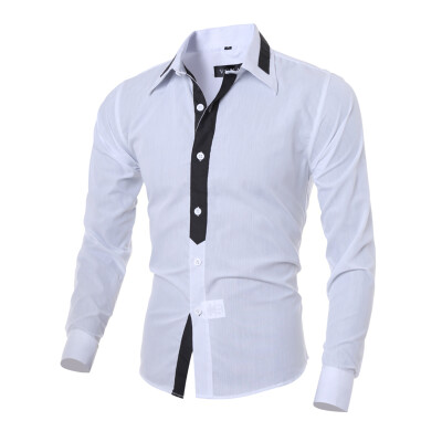 

2016 fashion Men dress shirts High quality long sleeve men shirt slim fit Men's clothing chemise homme