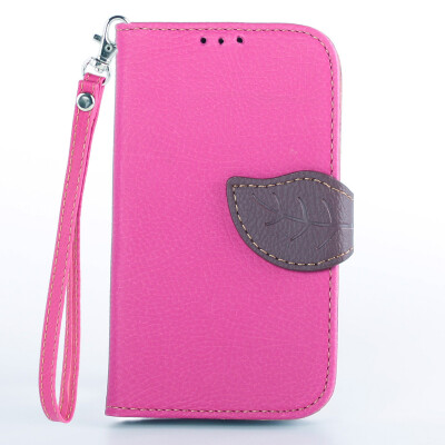 

MOONCASE [Leaves Magnetic Button] Premium PU Leather Flip Wallet Card Slot Bracket Back Case Cover for Nokia Lumia 520